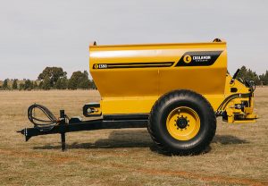 Yellow trailer on the field