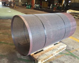 Cylinder steel with holes
